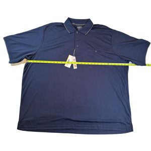 Men's Pique Polo w/ Pocket - 5XL, Navy